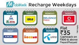 (MobiKwik Recharge Week) Get Rs 35 cashback on Rs 300 & above recharge or Bill Payment of TATA at Mobikwik 
