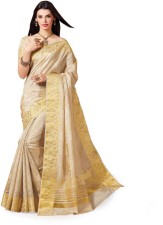 Taanshi Solid Kanjivaram Tussar Silk Sari 