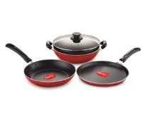 Pigeon Grand 3 Pcs Non Stick Cookware Gift Set (With See Thru Glass Lid) at Snapdeal