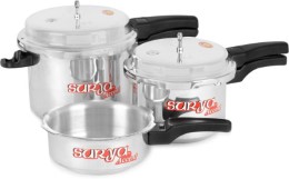 SuryaAccent Super Saver combo pack 5 L, 3 L, 2 L Pressure Cooker(Aluminium)