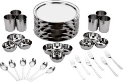 Bhalaria Pack of 36 Dinner Set  Stainless Steel