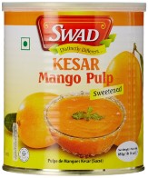 Swad Kesar Mango Pulp Sweetened, 850g