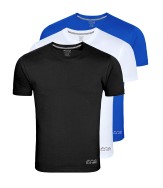 AWG Men's Dryfit Polyester Round Neck Half Sleeve T-shirts - Pack of 3