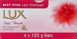 Lux Soft Touch Silk Essence and Rose Water Soap Bar, 60g (Pack of 4) [Amazon Pantry]