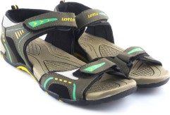 Lotto Men Olive/Green/Yellow Sports Sandals