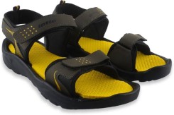 Lotto Men Olive/Yellow Sports Sandals