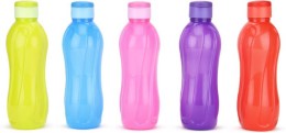 Cello Aqua Flip Top 1000 ml Bottle  (Pack of 5, Multicolor)