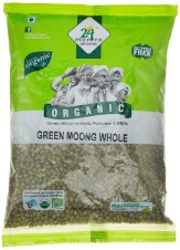  24 Mantra Organic Green Moong Whole, 500g 
