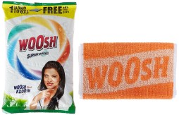 Woosh Super Detergent Powder 1 kg with Free Hand Towel 1 Piece