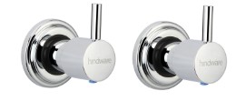 Hindware F280027Cp Flora Concealed Stop Cock Exposed Kit (15/20mm, Chrome, Pack of 2)