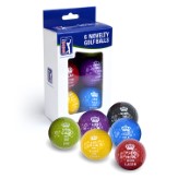 PGA Tour (T149) Men's Keep Calm Novelty Golf Balls (Pack of 6)