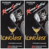 KamaSutra Longlast Condom - 20 Count (Pack of 2) Rs 180 at Amazon