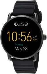 Fossil Q Wander Touchscreen Black Silicone Smartwatch