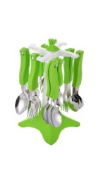 Ganesh Swastik Stainless Steel Cuttlery Set, 26-Pieces