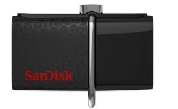 SanDisk Ultra Dual USB Drive 3.0, SDDD2 64GB, USB3.0, Black