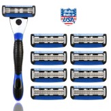 Spruce Shave Club 5X Shave Set (1 Razor Handle + Pack of 8 Cartridges)
