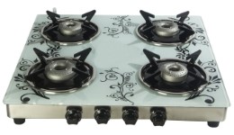 SURYA JWALA Surya GT04 BB 4 Burner White Design Manual Gas Stove