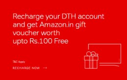 Recharge Airtel DTH and Get Free upto Rs. 500 Amazon Gift Card