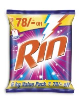 Rin Detergent Powder - 6 kg  (Amazon Pantry)
