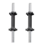 Aurion ROD14 Plastic Dumbell Rods with Fiber Grip and Locks, 14-inch Pack of 2