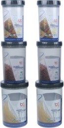 Bel Casa Lock & Store Spin - 730 ml, 1000 ml, 1400 ml Polypropylene Multi-purpose Storage Container  (Pack of 6, Grey)