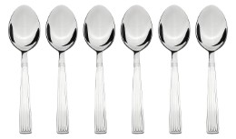 Solimo 6 piece Stainless Steel Table Spoon Set, Stripes