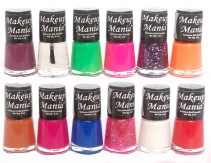 Makeup Mania Exclusive Nail Polish Set of 12 Pcs (Multicolor Set # 77)