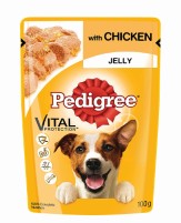 Pedigree Gravy Adult Dog Food Pouch, Chicken in Jelly, 100g (Sample) 