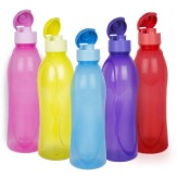 Cello Fresca Flip Polypropylene Bottle Set, 1 Litre, 5-Pieces