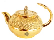 IndianArtVilla Handmade | Brass Tea Pot Kettle | 450 ML Capacity | 4.0"inch