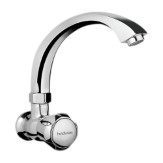 Hindware F100024QT Contessa Sink Tap With Swivel Casted Spout Wall Mounted Model (Chrome)