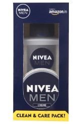 Nivea Men All in One Facewash Pump Pack, 150ml with Men Crème, 30ml