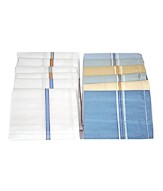 Kuber Industries™ Assorted Design Multi Pack of 12 Handkerchief for Men