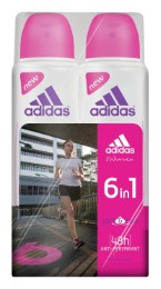 Adidas 6 in 1 Deodorant for Female, 300ml (Pack of 2)