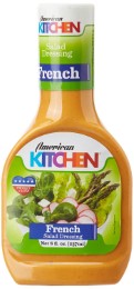 American Kitchen Salad Dressing, French, 237ml