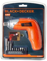 BLACK+DECKER KC3610 3.6V NiCd Cordless Screw Driver Kit (10- Accessories included)