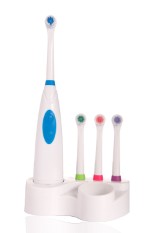 JSB HF27 Family Power Toothbrush with 4 Brush Heads and Storage Stand