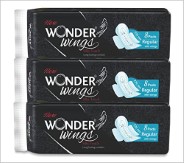 Wonder Wings Silky Touch Regular Sanitary Napkins - 8 Pads (Pack of 3, XL)