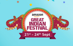 Amazon Great Indian Festival  Sale  on top brands September 21 to September 24 , 2017
