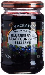Mackays Bluebry and Blackcurrant Preserve, 340g