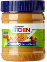 American Kitchen Peanut Butter, Crunchy, 340g