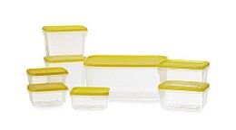 All Time Plastics Polka Container Set, Set of 8, Yellow