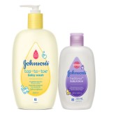 Johnson's Top to Toe Baby Wash (500ml) with Free Baby Lotion (200ml)