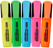 Camlin Kokuyo Office Highlighter - Pack of 5 Assorted Colors