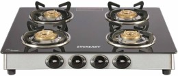 Eveready TGC 4B RV Brass, Glass, Stainless Steel Manual Gas Stove  (4 Burners)