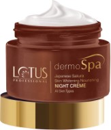Lotus Herbals Dermo Spa Japanese Sakura Skin Whitening and Nourishing Night Creme