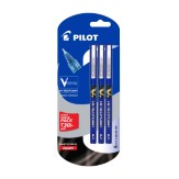 Pilot V7 Liquid Ink Roller Ball Pen - Blue Body, Blue Ink (Pack of 3)