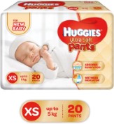Huggies Ultra Soft XS Size Diaper Pants (20 Count) Min 2 qnty