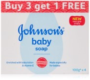 Johnson's Baby Soap (100g, Buy 3 Get 1 Free)