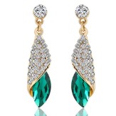 Oviya Gold Plated Endearing Drop Earrings with Crystal Stones ER2109439GGre